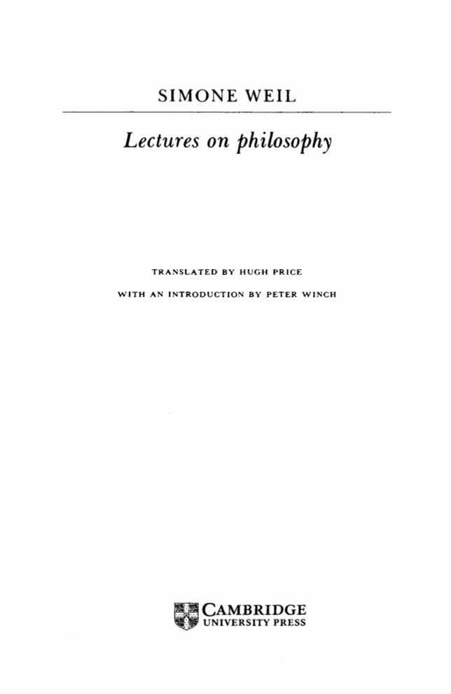 Lectures on Philosophy